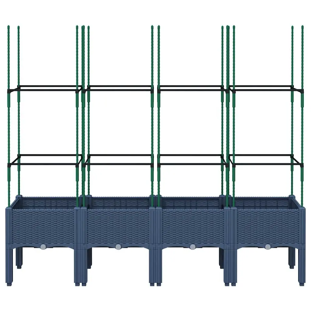 Garden Planter with Trellis for Climbing Plants Outdoor Patio 160 x 40 x 142.5 cm
