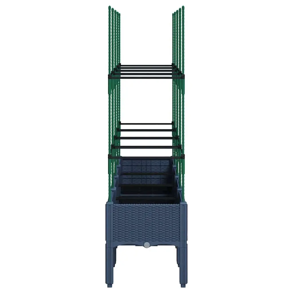 Garden Planter with Trellis for Climbing Plants Outdoor Patio 160 x 40 x 142.5 cm