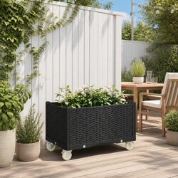 Specifications for Garden Planter with Wheels in Black