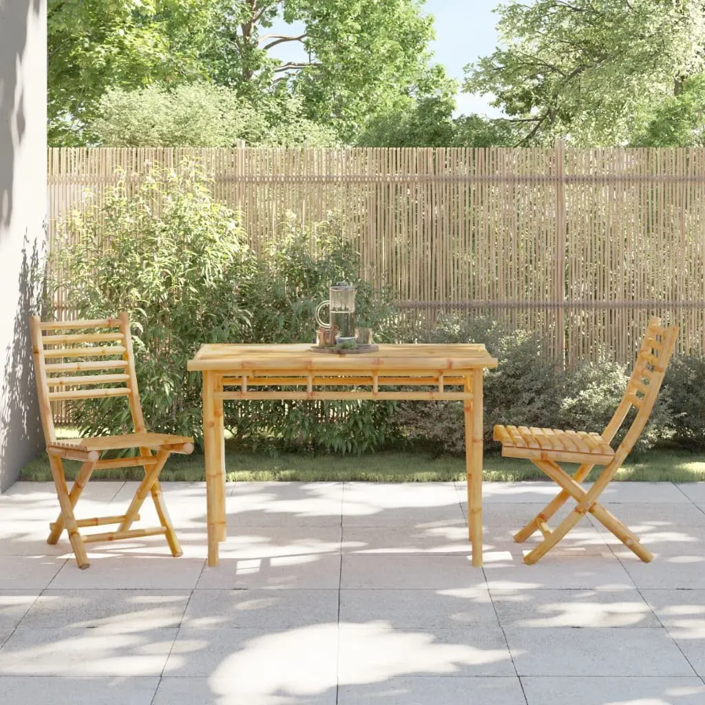 Outdoor Dining Table 110x55x75cm Garden Furniture Brown Patio Bamboo Desk