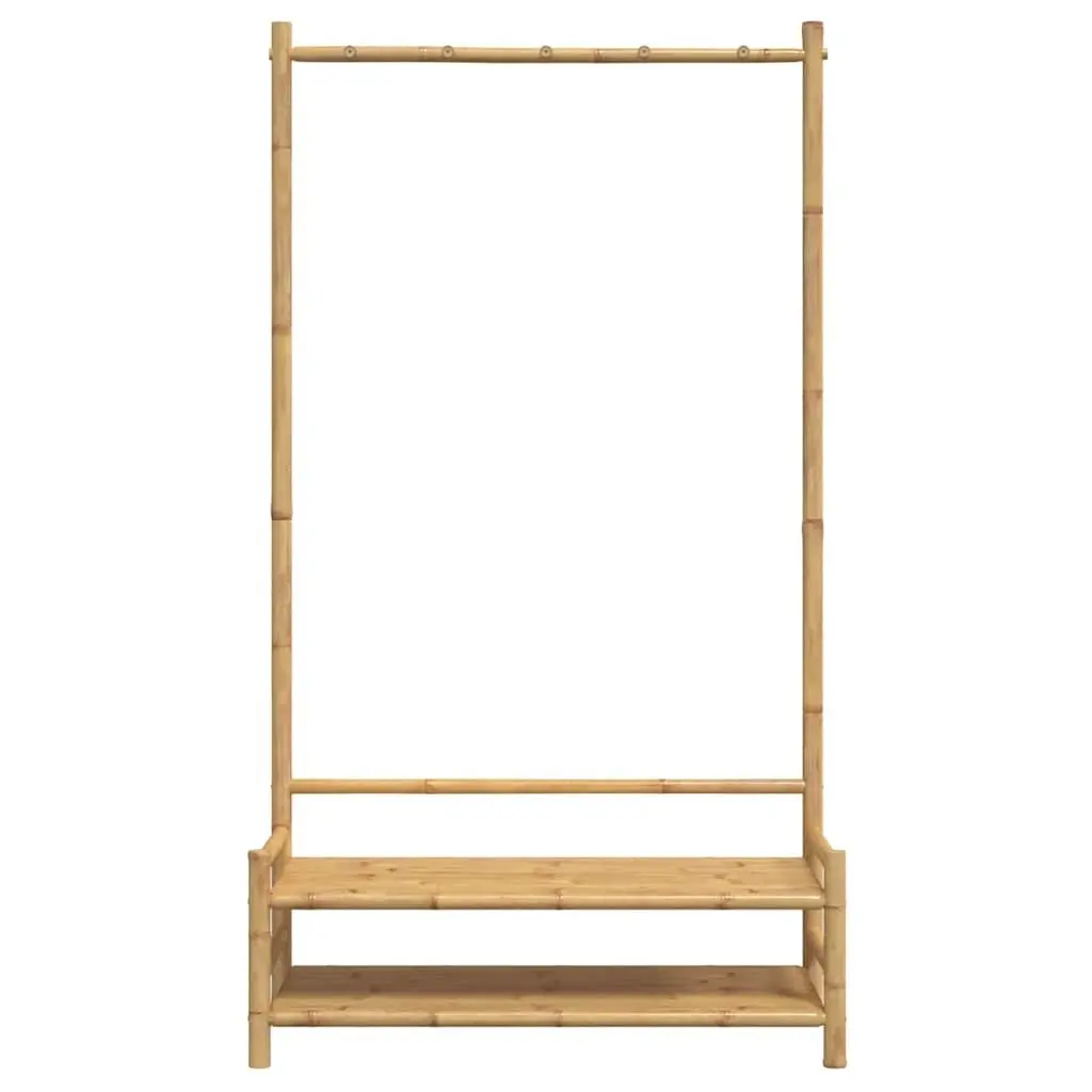 Bamboo Clothes Rack with 183cm Height and Ample Storage Space