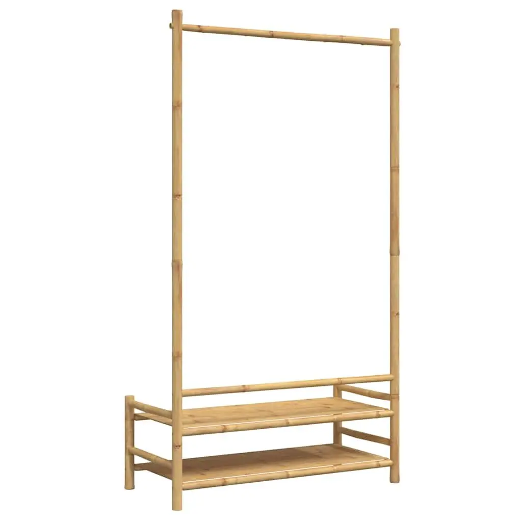 Bamboo Clothes Rack with 183cm Height and Ample Storage Space