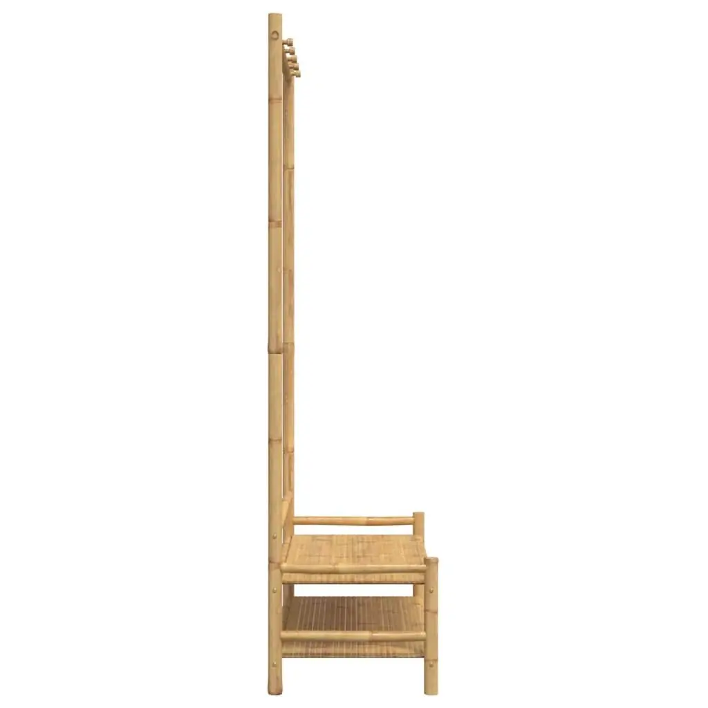 Bamboo Clothes Rack with 183cm Height and Ample Storage Space