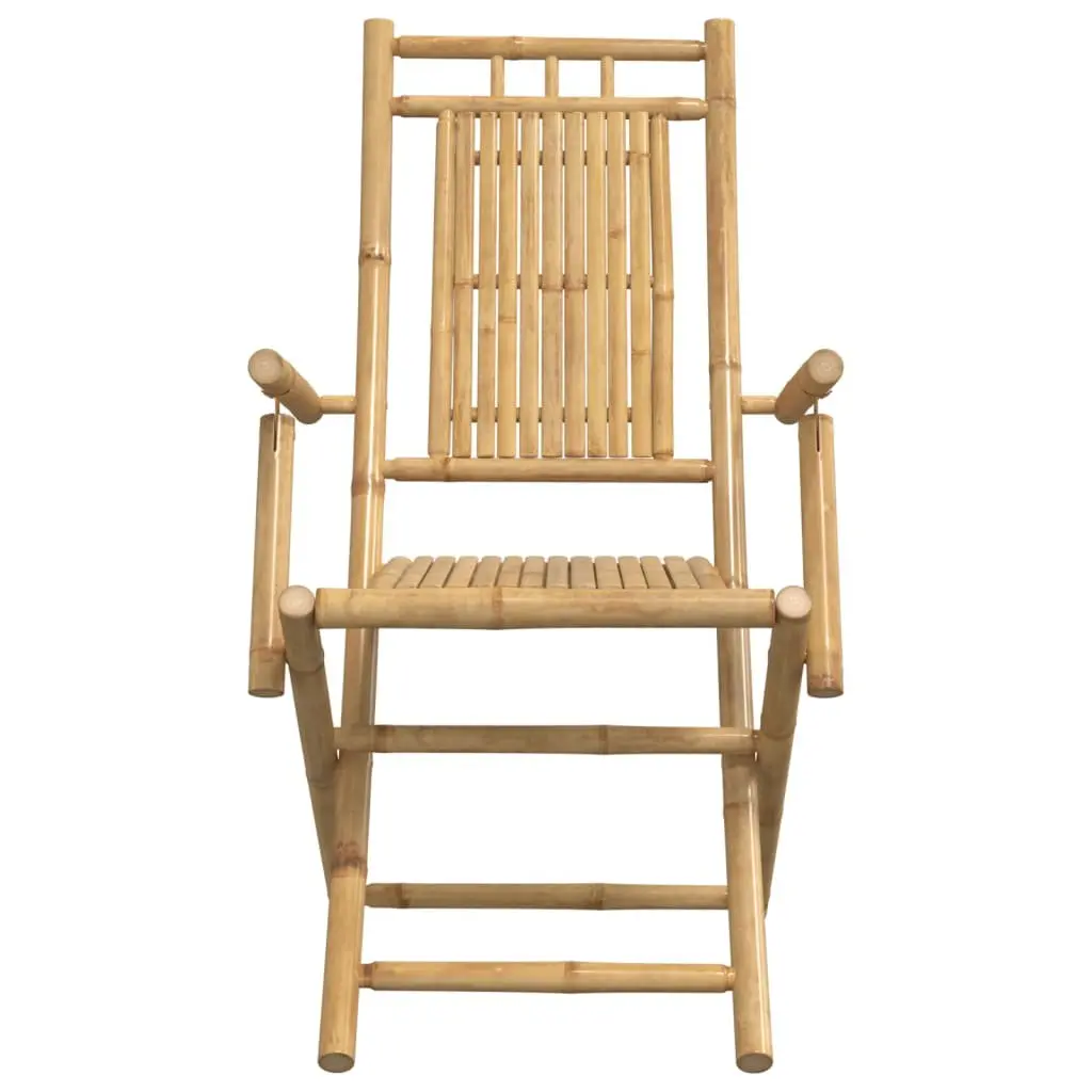 Folding Garden Chairs Outdoor Use Bamboo 2 Piece