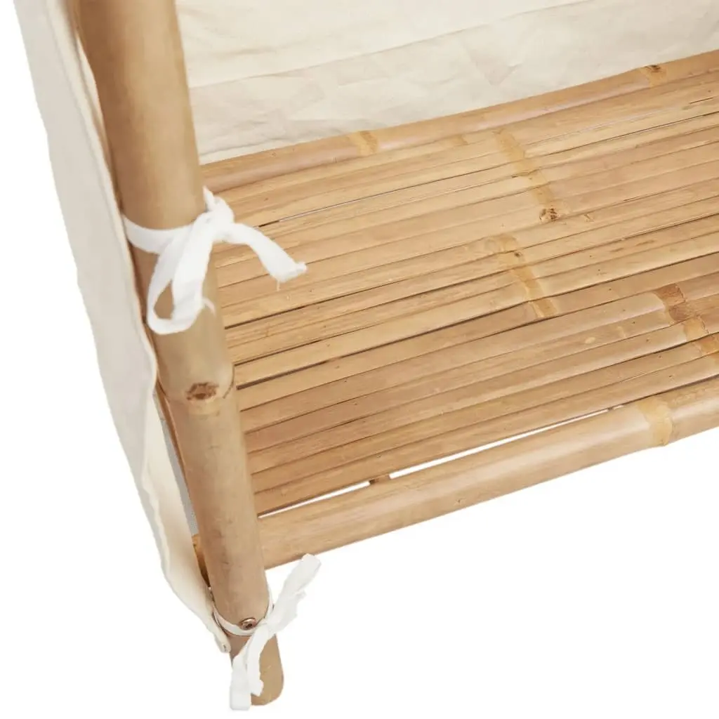 Bamboo Wardrobe Cupboard for Clothes Storage 110x45x170cm