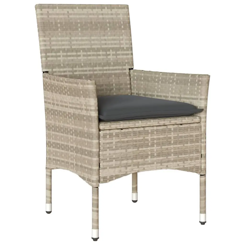 Outdoor Garden Chairs for Patio Grey 2 Piece