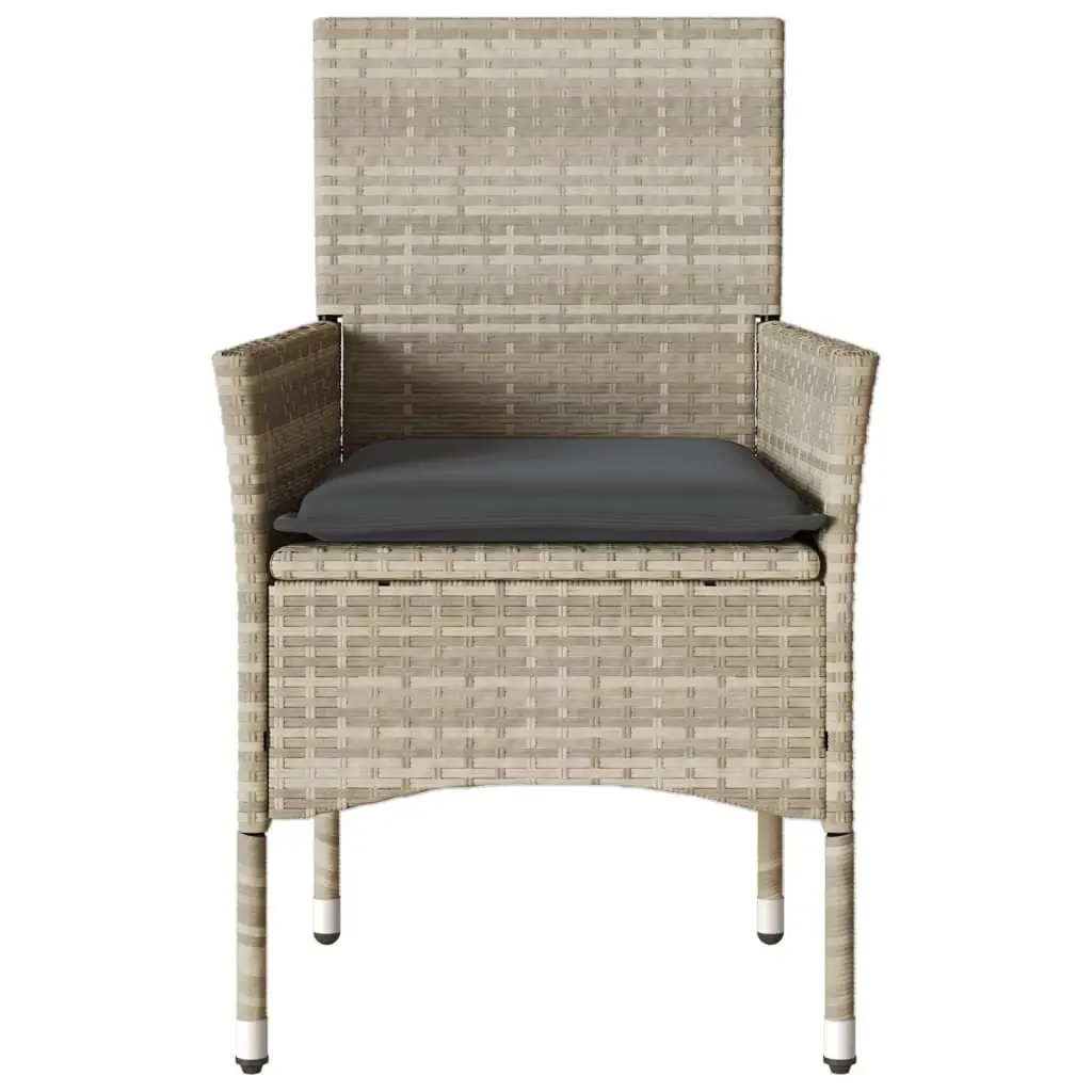 Outdoor Garden Chairs for Patio Grey 2 Piece