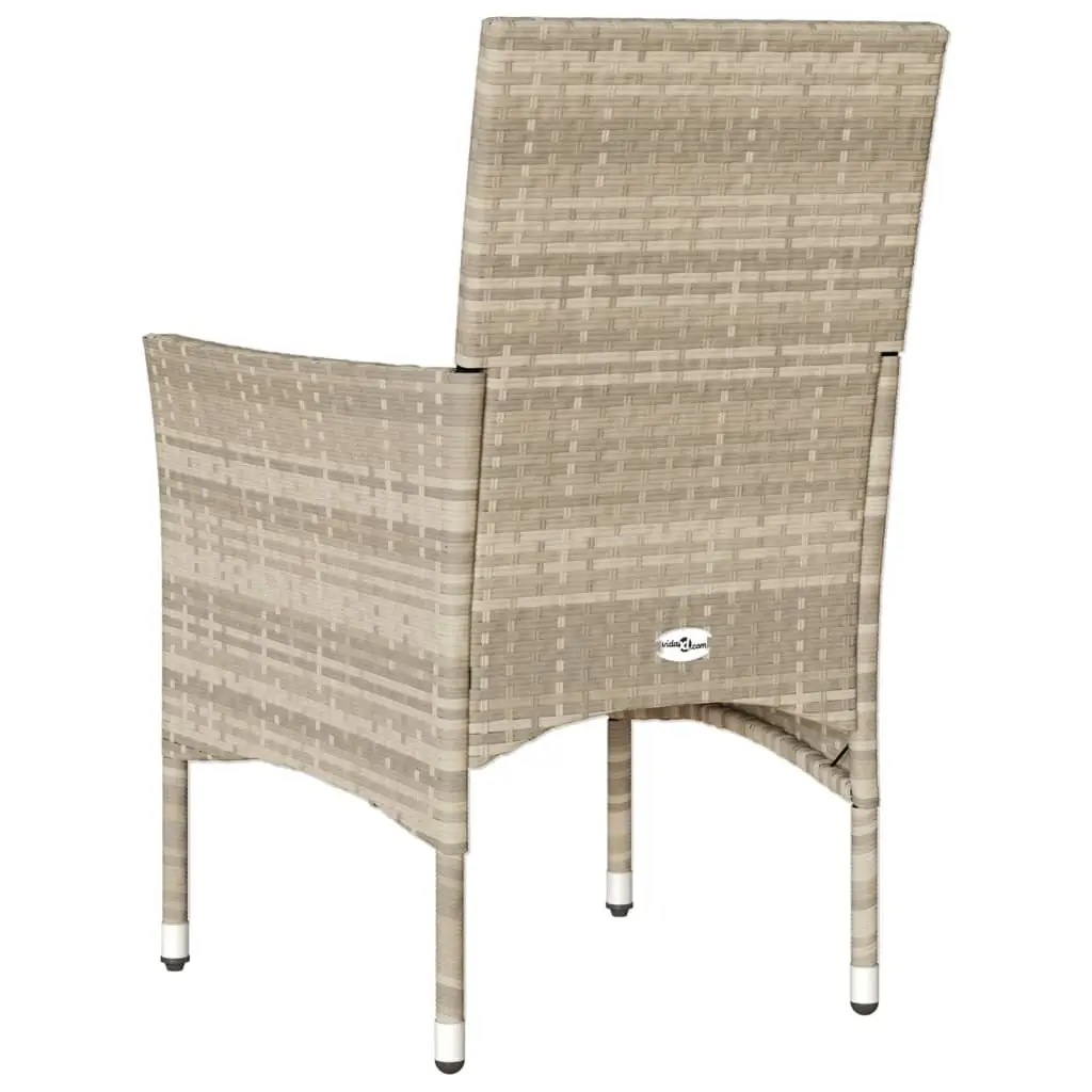 Outdoor Garden Chairs for Patio Grey 2 Piece