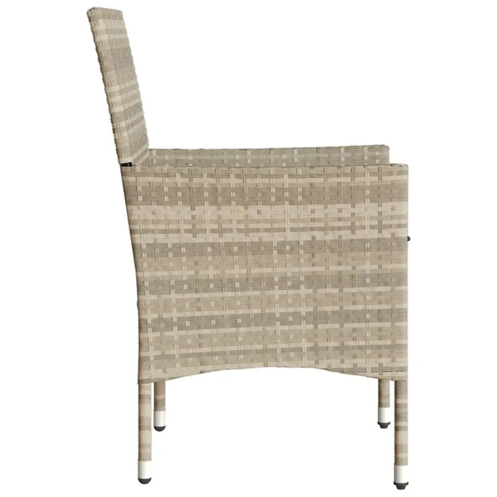 Outdoor Garden Chairs for Patio Grey 2 Piece