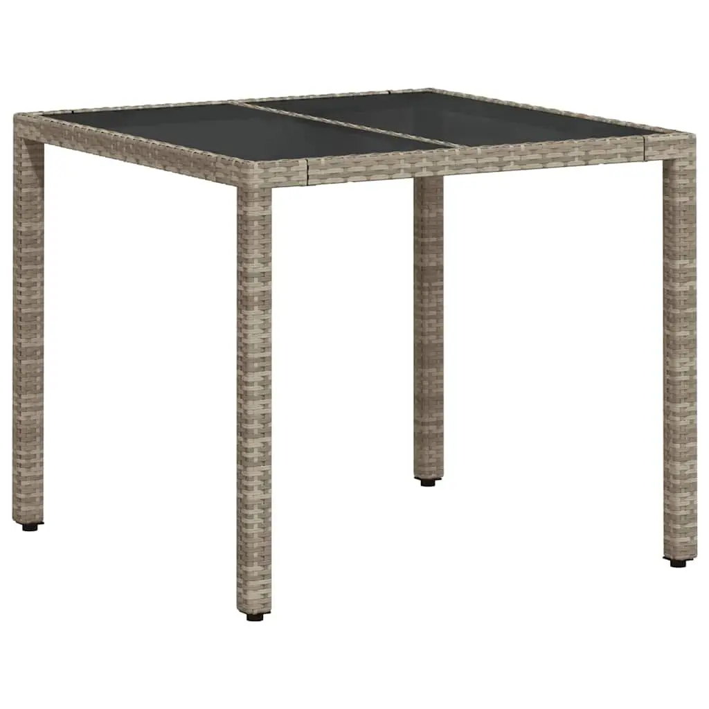 Garden Table Outdoor Use Grey 90x90x75 cm