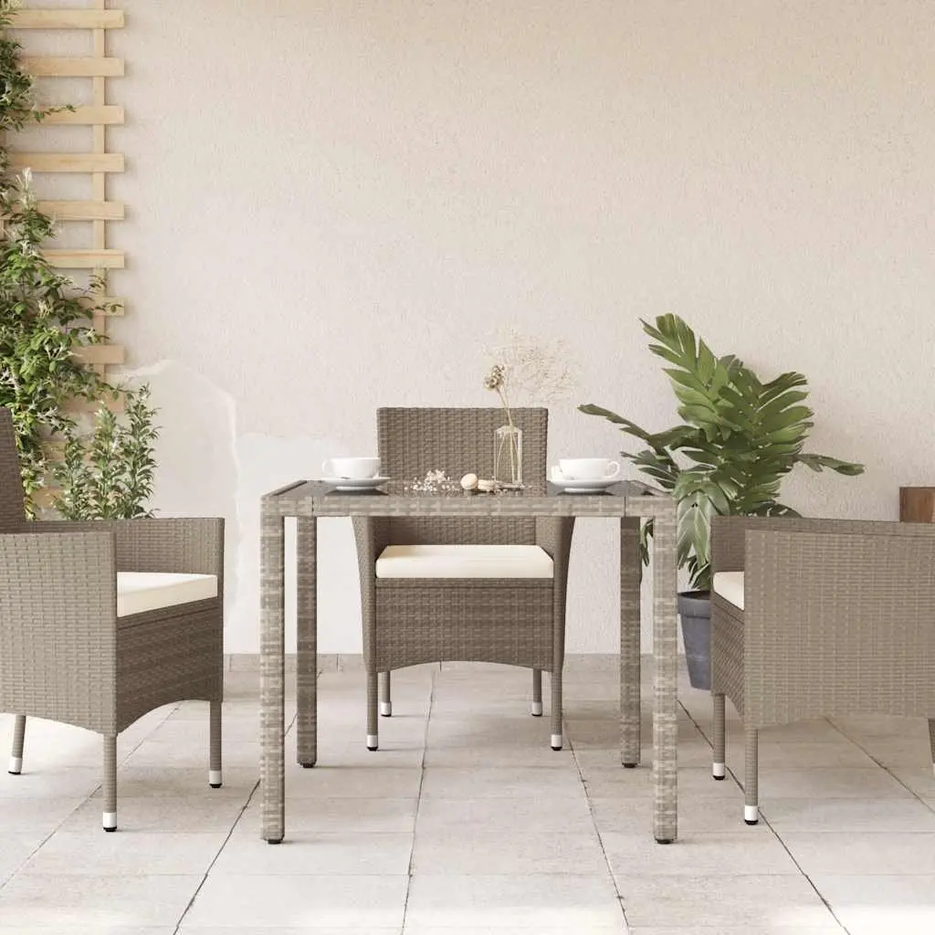 Garden Table Outdoor Use Grey 90x90x75 cm