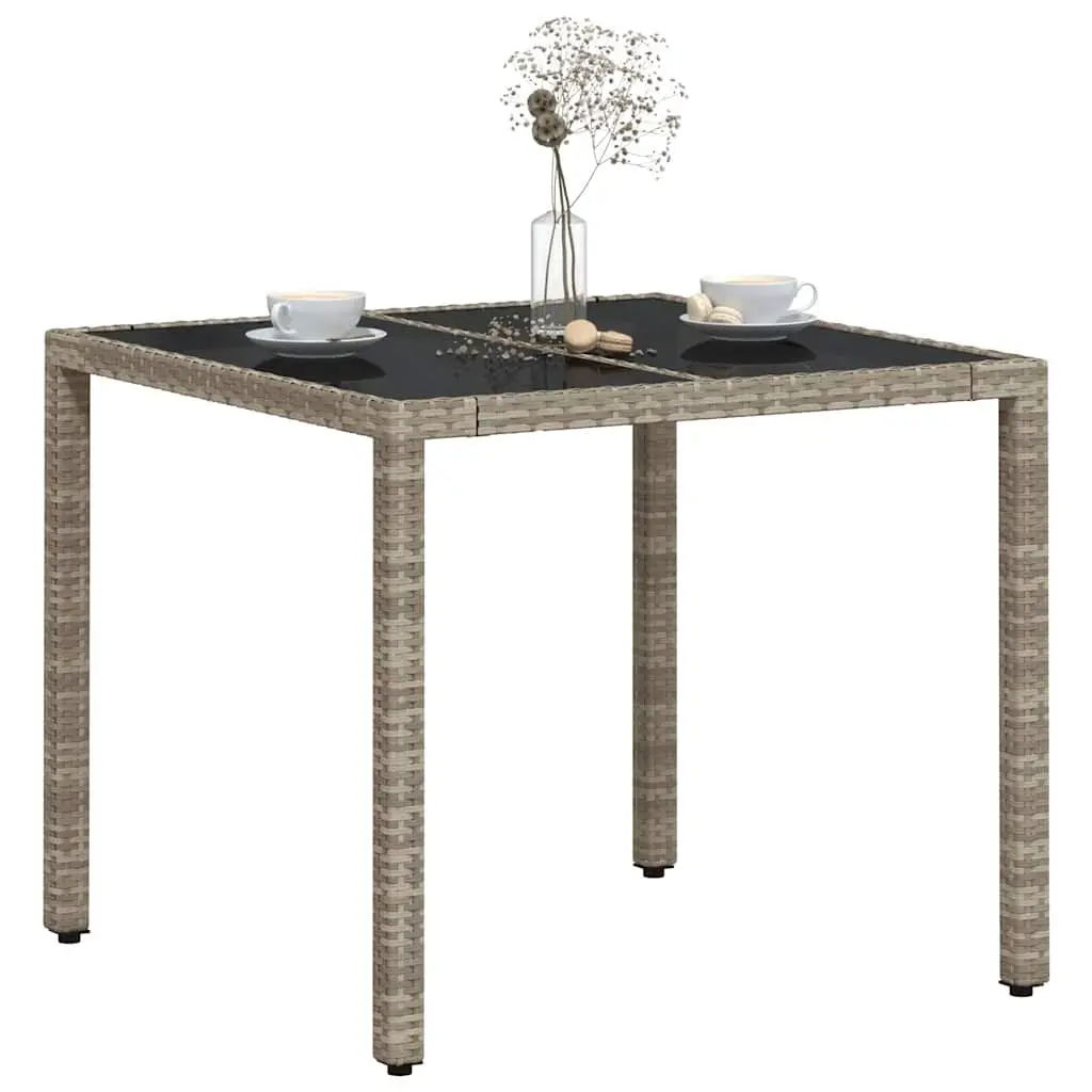 Garden Table Outdoor Use Grey 90x90x75 cm