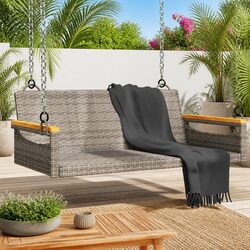 Outdoor Swing Bench - Grey, 109 x 62 x 40 cm