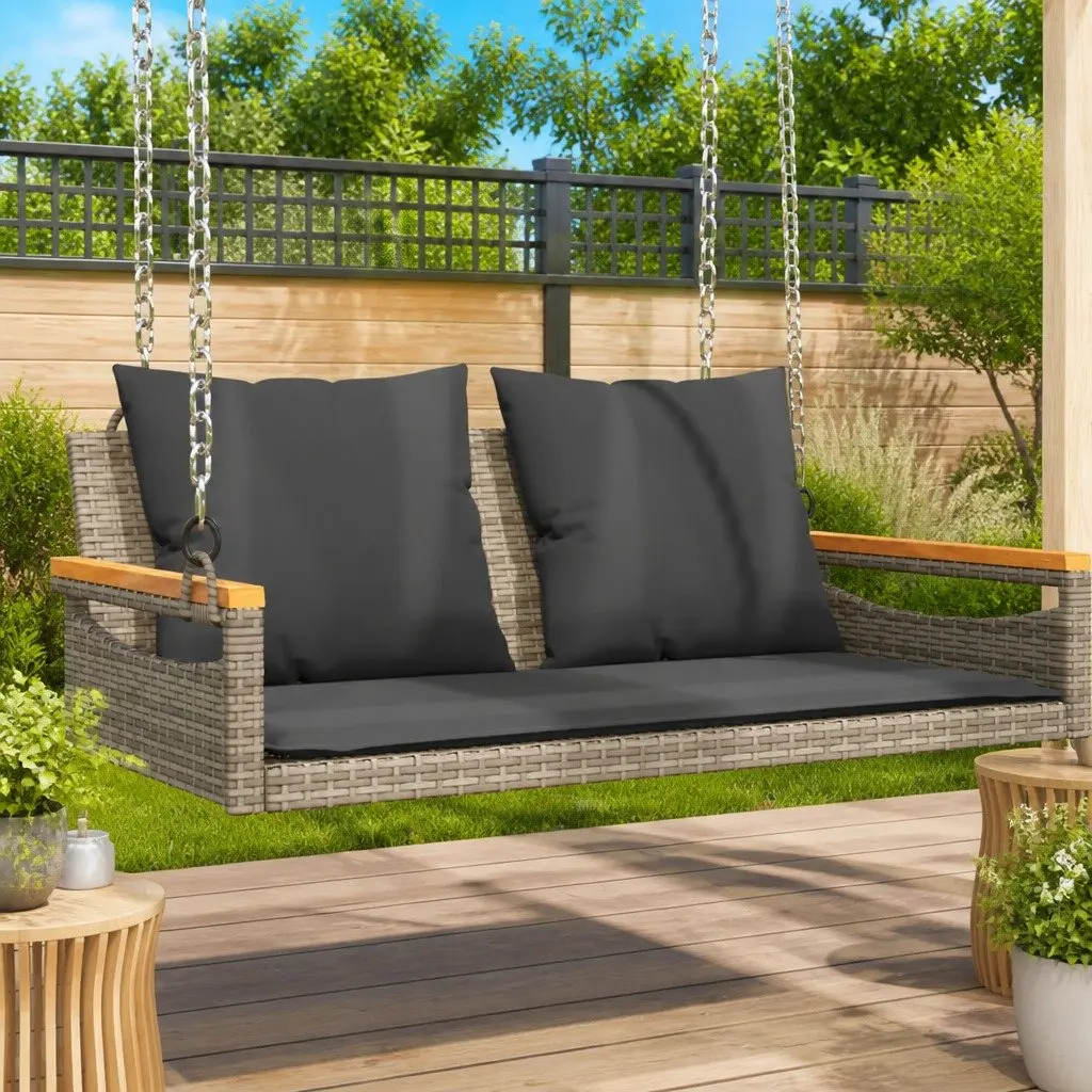 Swing Bench Outdoor Garden Seating Grey 109 x 62 x 40 cm