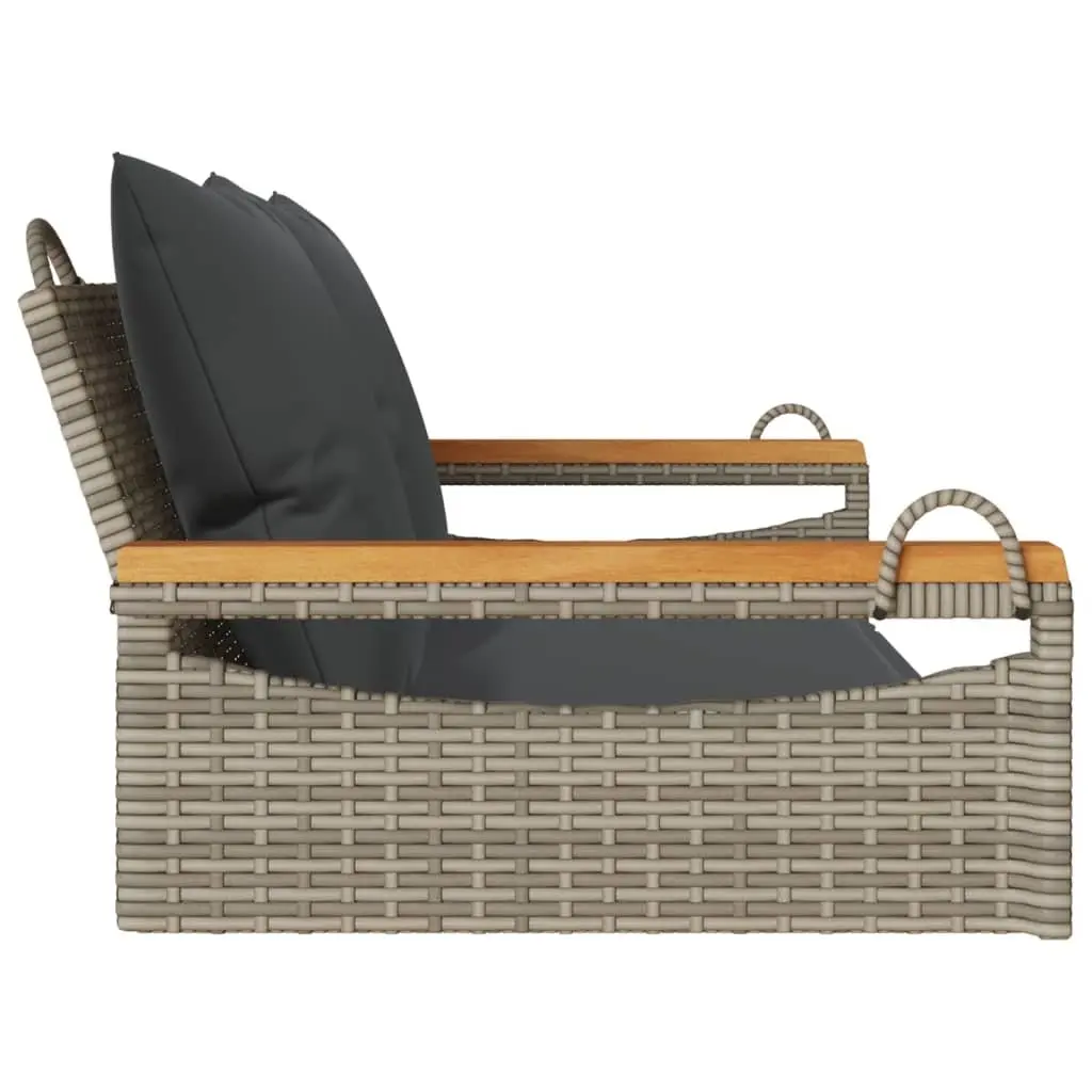 Swing Bench Outdoor Garden Seating Grey 109 x 62 x 40 cm