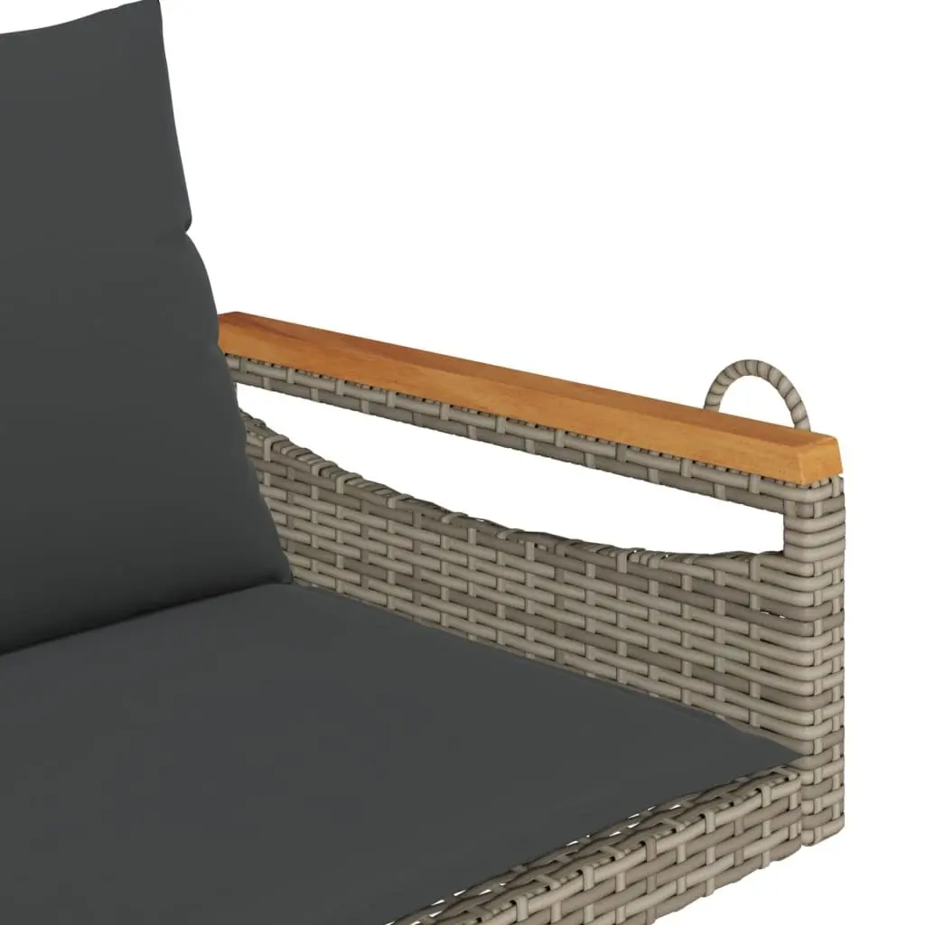 Swing Bench Outdoor Garden Seating Grey 109 x 62 x 40 cm