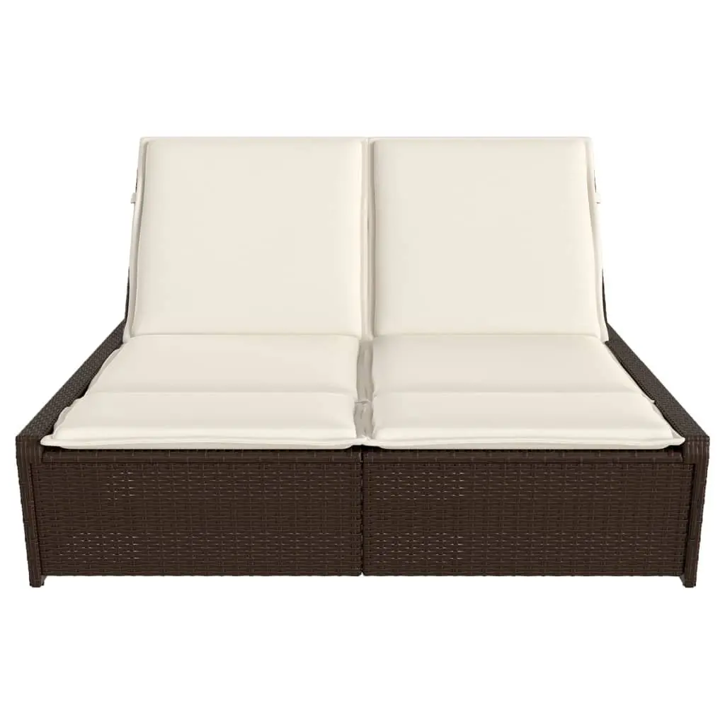 Double Sun Lounger Outdoor Garden Furniture Adjustable Reclining