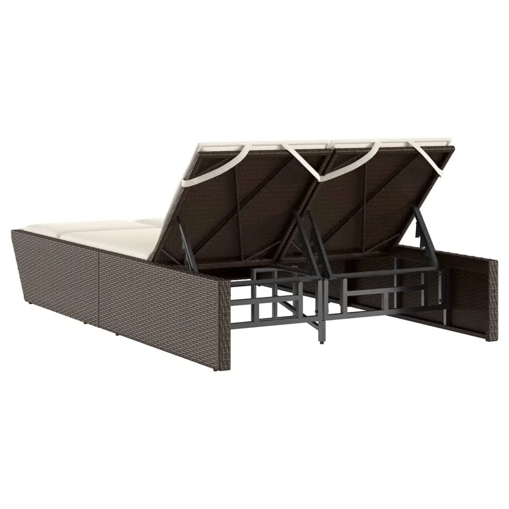 Double Sun Lounger Outdoor Garden Furniture Adjustable Reclining