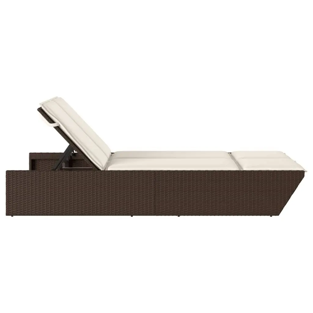Double Sun Lounger Outdoor Garden Furniture Adjustable Reclining