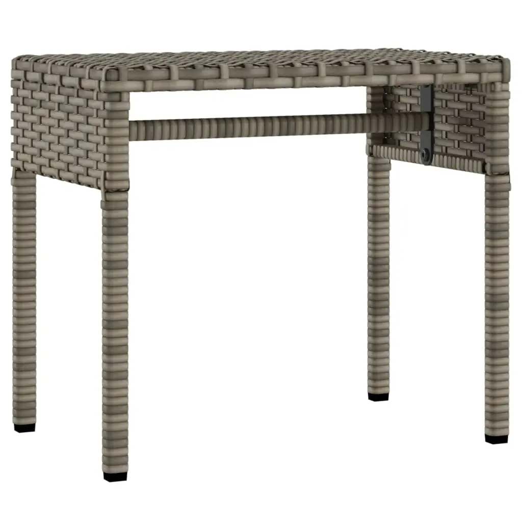 Grey Sun Lounger with Retractable Canopy and Tea Table