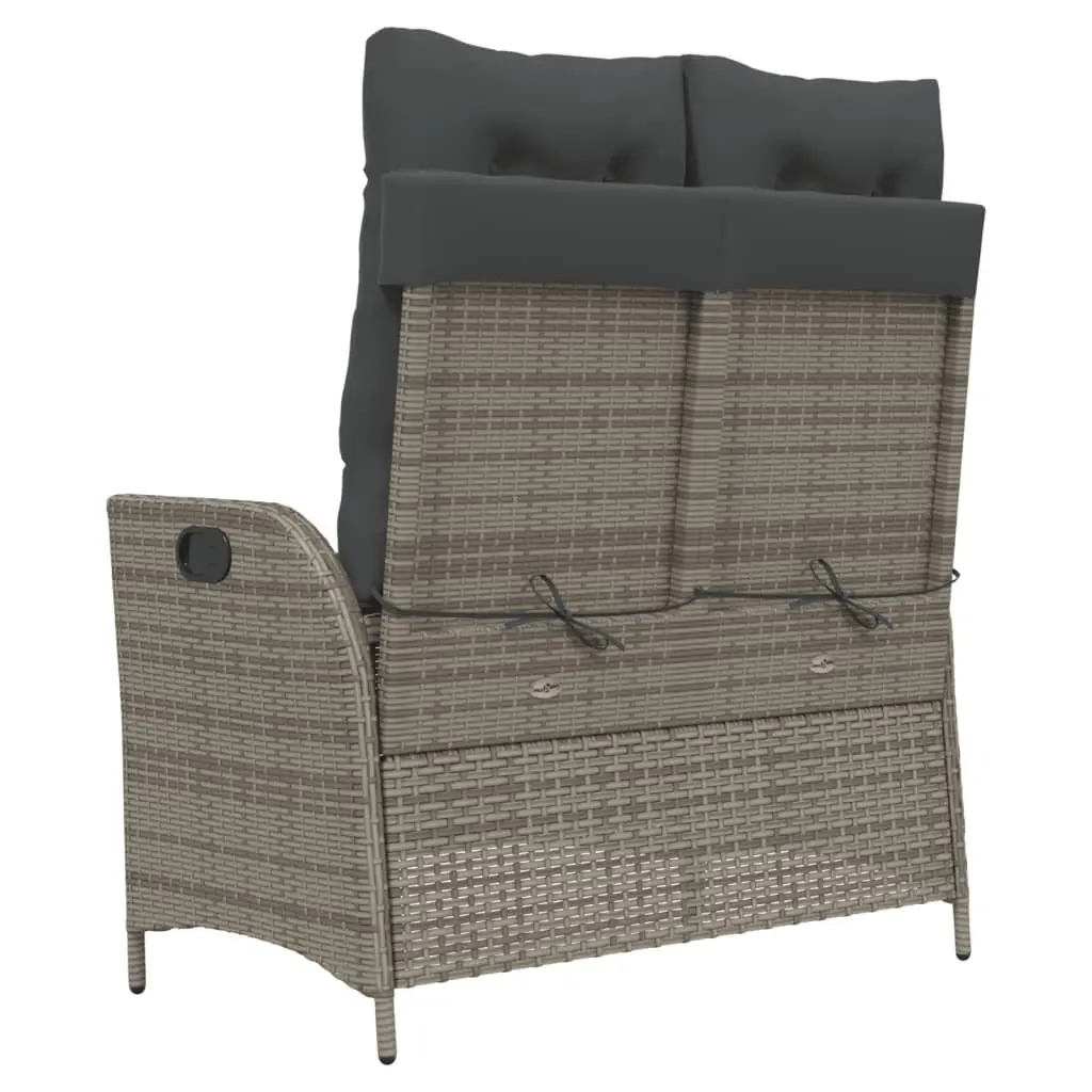 Reclining Garden Bench with Cushions