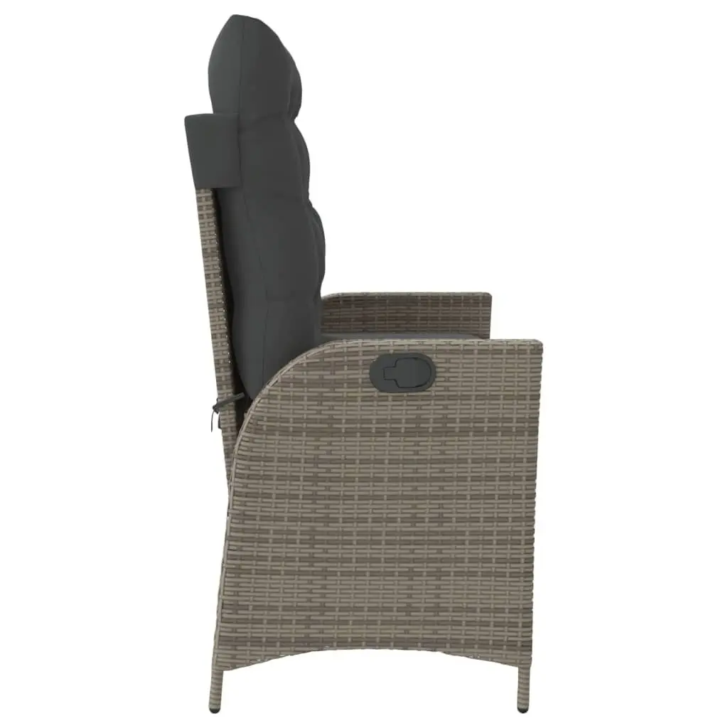 Reclining Garden Bench with Cushions