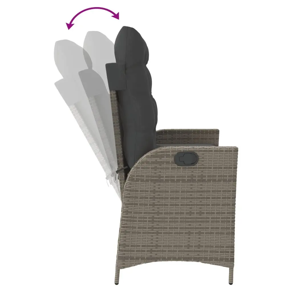 Reclining Garden Bench with Cushions