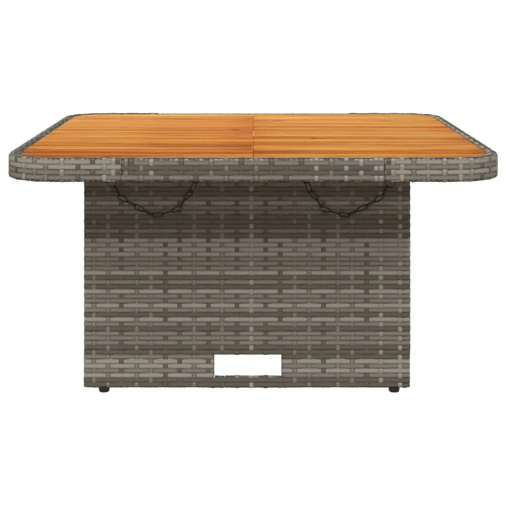 Garden Table 80x80x71cm Outdoor Patio Furniture Coffee Dining Grey Poly Rattan