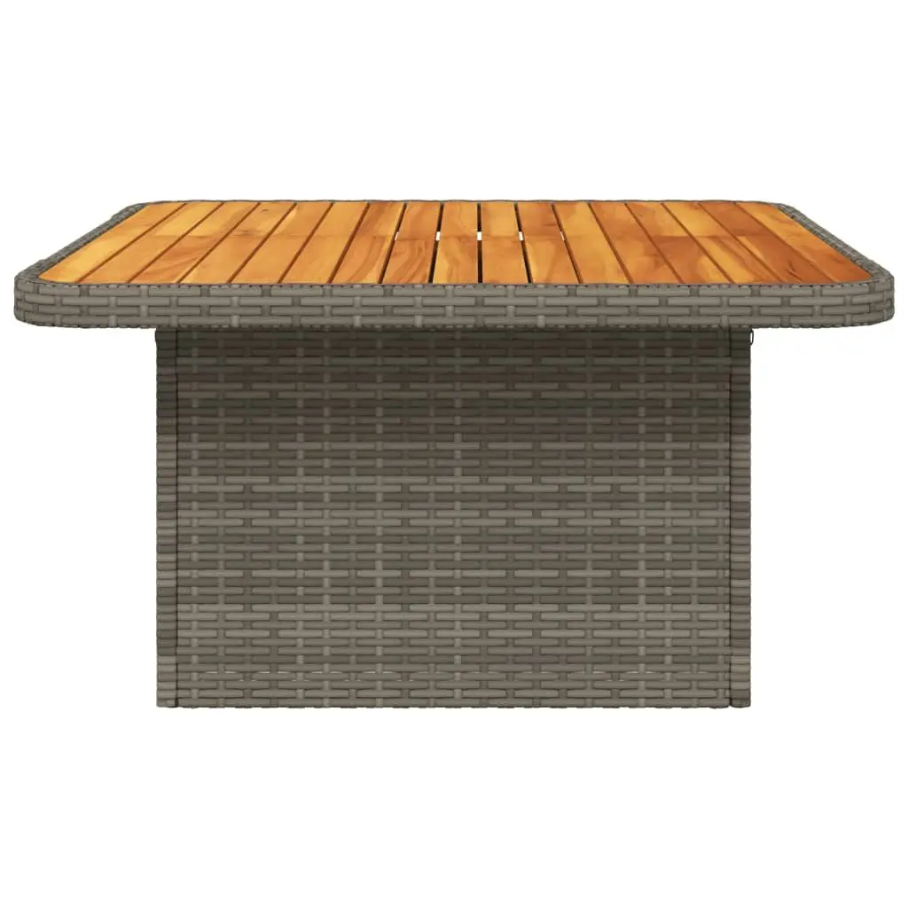 Garden Table 80x80x71cm Outdoor Patio Furniture Coffee Dining Grey Poly Rattan