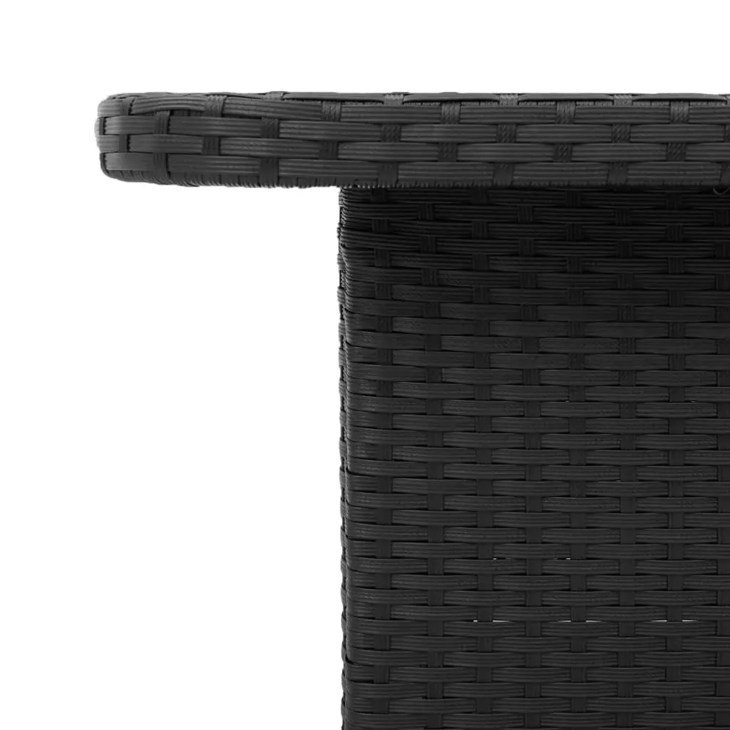 Garden Table Outdoor 110x110x71 cm Poly Rattan Acacia Wood Top