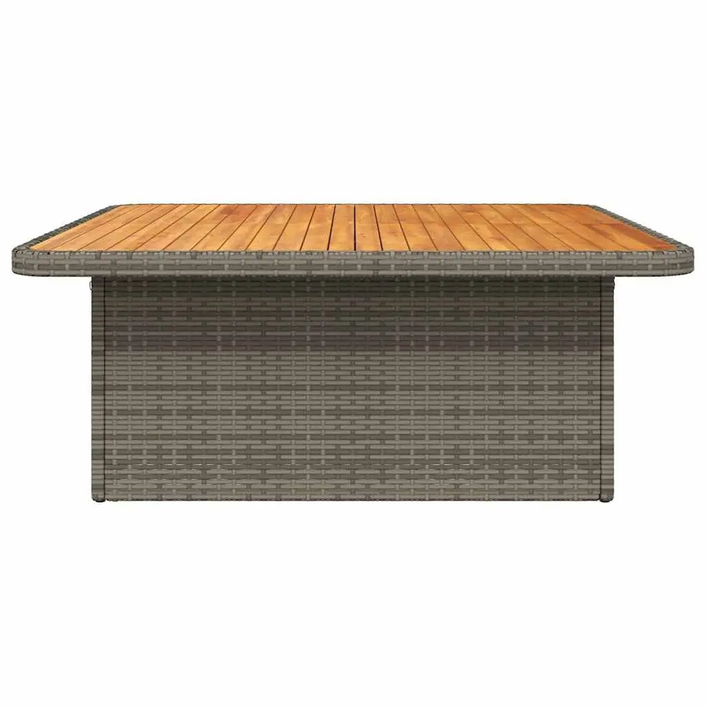 Garden Table Grey 110x110x71 cm Outdoor Patio Furniture with Adjustable Tabletop