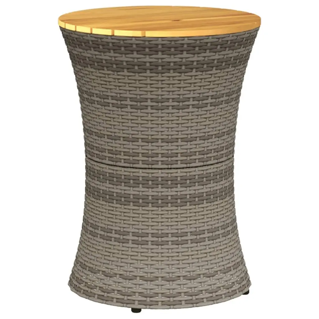 Garden Side Table Drum Shape Grey Outdoor Furniture Patio