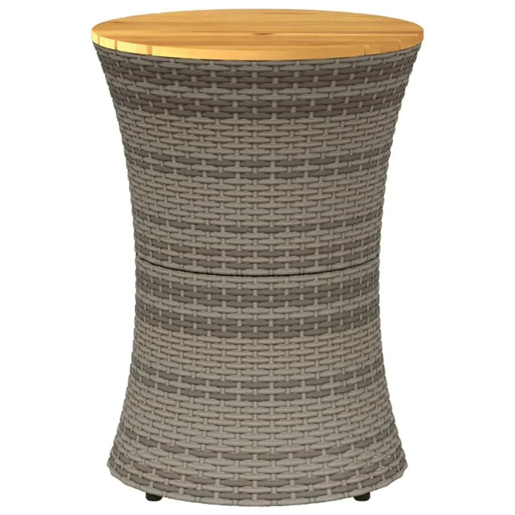 Garden Side Table Drum Shape Grey Outdoor Furniture Patio