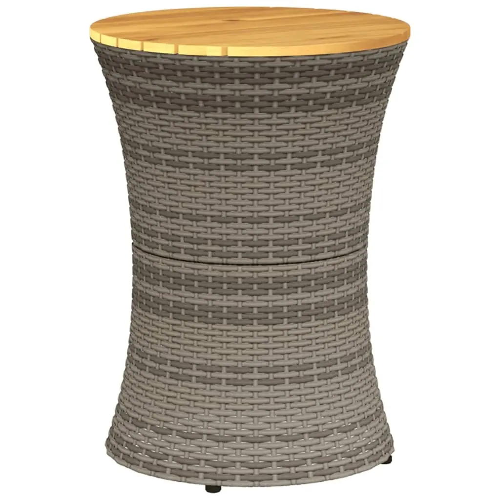 Garden Side Table Drum Shape Grey Outdoor Furniture Patio