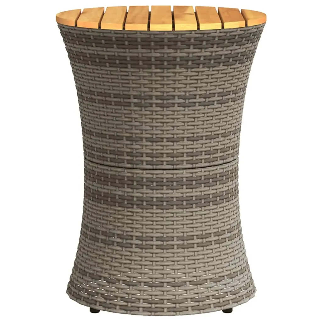 Garden Side Table Drum Shape Grey Outdoor Furniture Patio