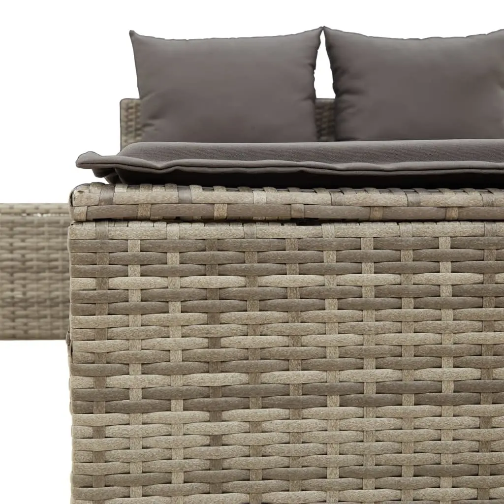 Double Sun Lounger Outdoor Garden Patio Furniture Grey Rattan Modular