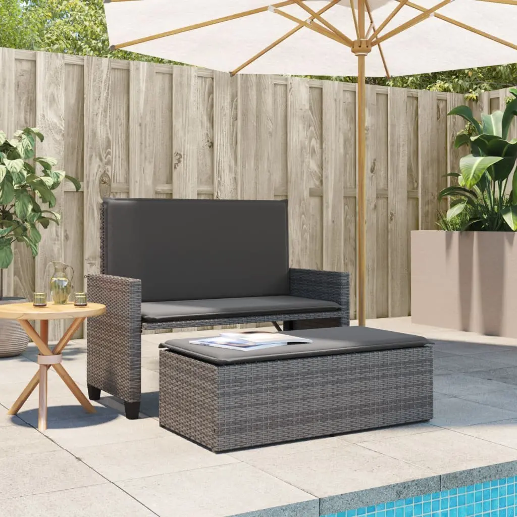 2-in-1 Garden Bench Loveseat Sofa Bed