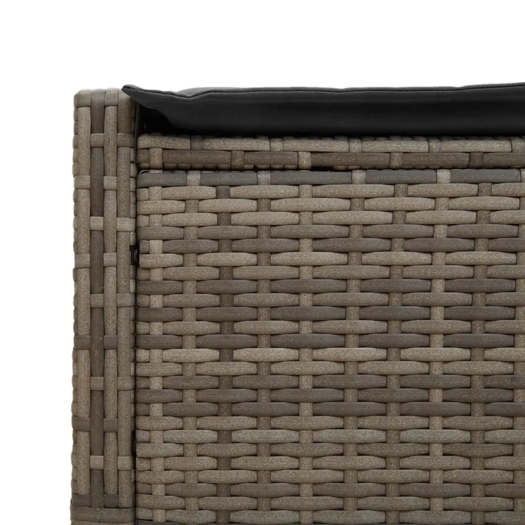 Double Sun Lounger Outdoor Seating Grey with Padded Cushions