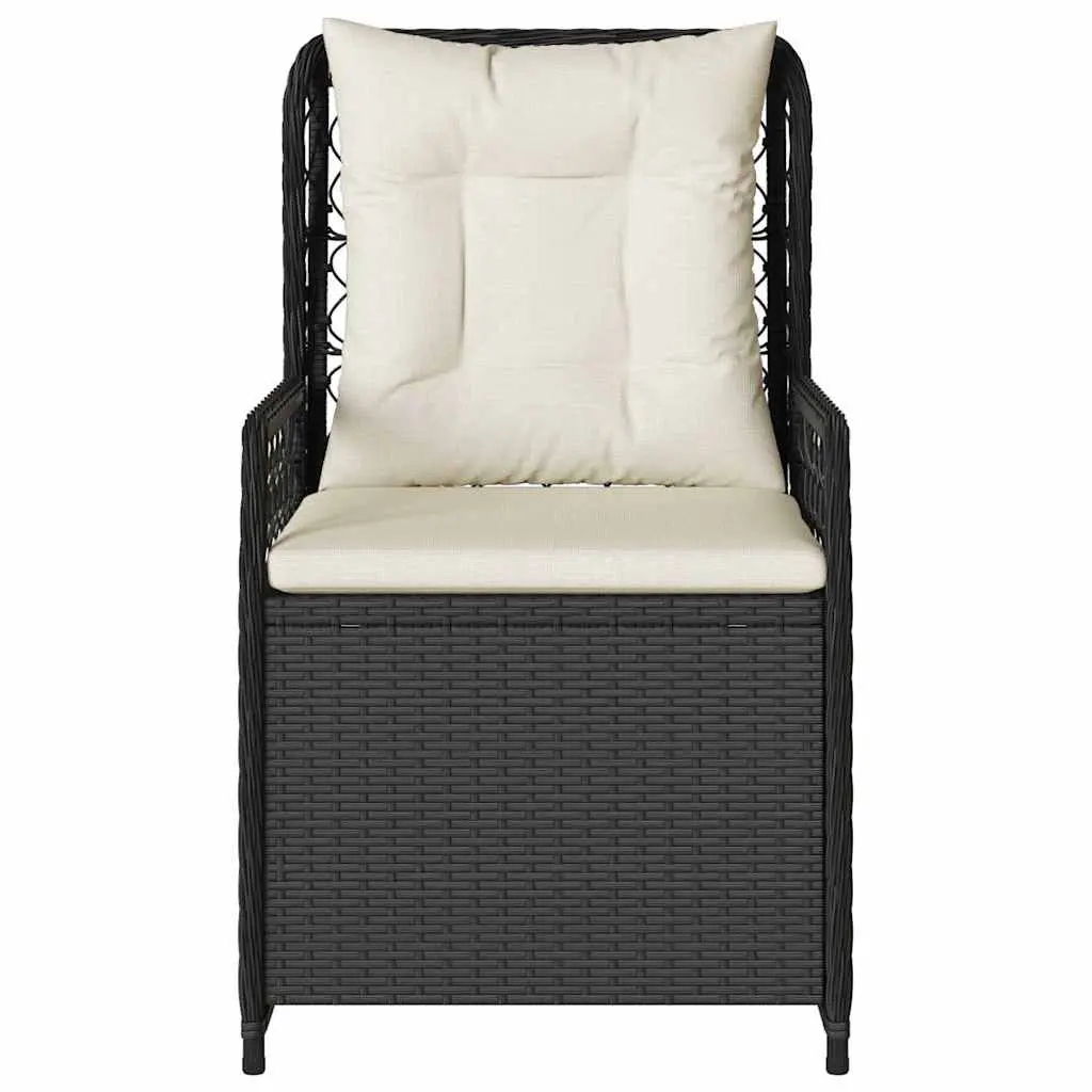 Reclining Outdoor Chairs Garden Patio Black 2 Piece