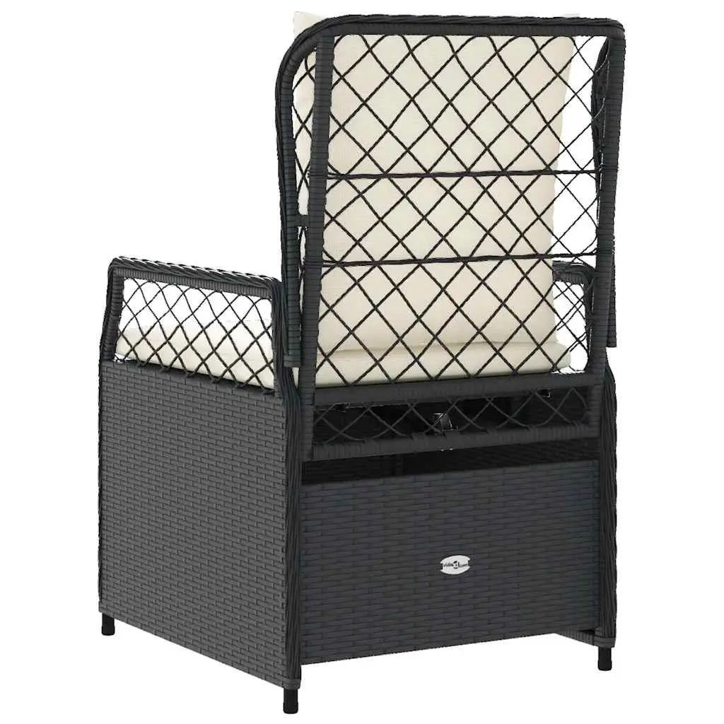 Reclining Outdoor Chairs Garden Patio Black 2 Piece