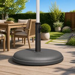 Specifications of Grey Round Parasol Base for Umbrellas