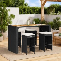 Specifications for 4-Piece Black Garden Bar Stool Set
