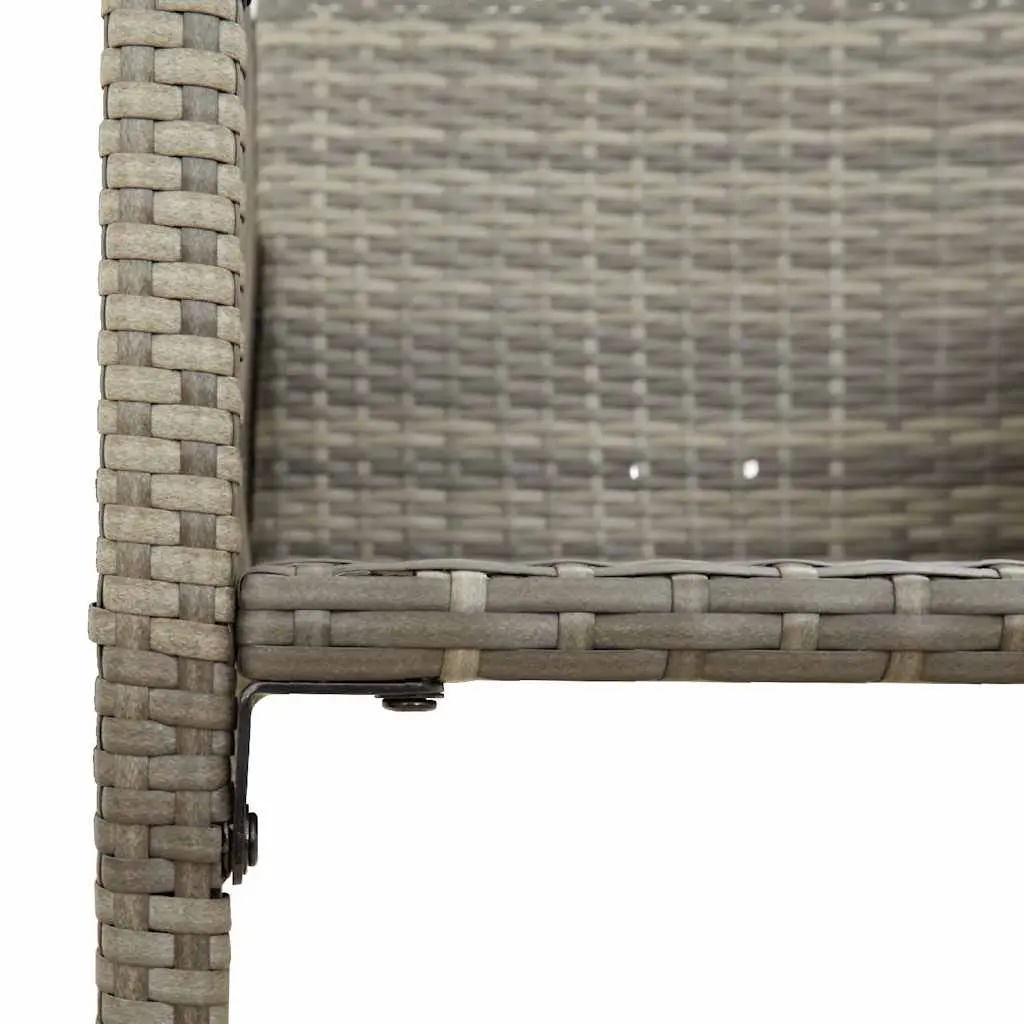 Outdoor Bar Stools Set 2 Piece Patio Garden Seating Grey