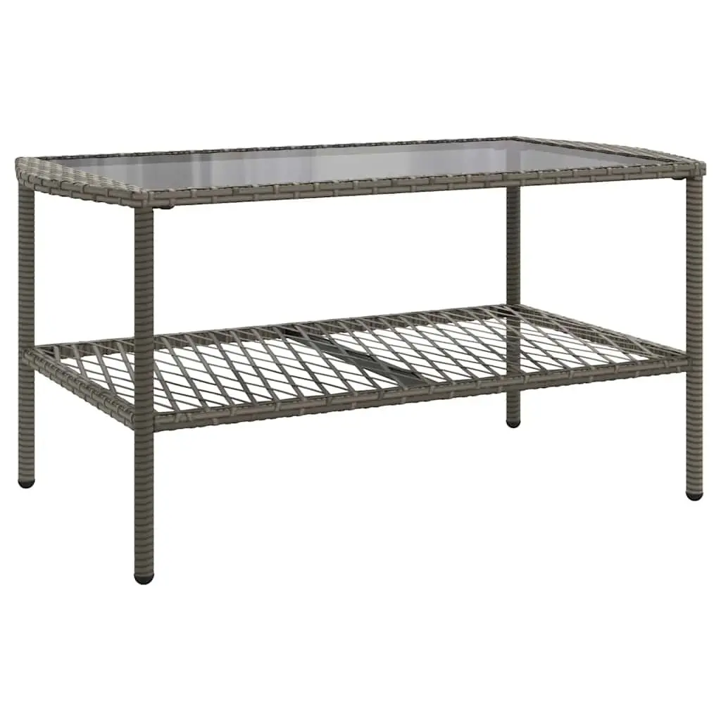4 Piece Garden Sofa Set Grey Poly Rattan Outdoor Furniture for Patio and Garden