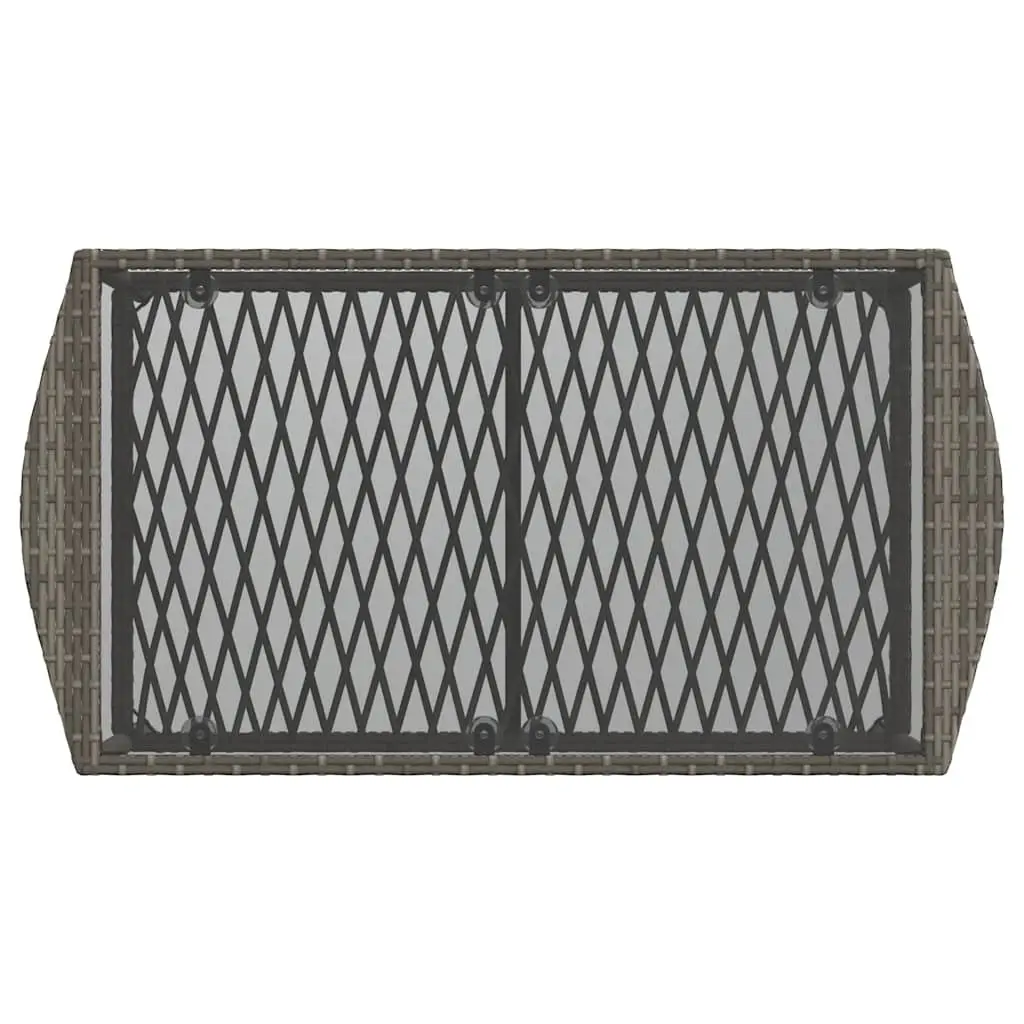 4 Piece Garden Sofa Set Grey Poly Rattan Outdoor Furniture for Patio and Garden