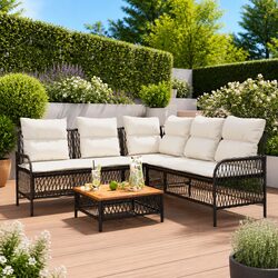 2 Piece Black Garden Sofa Set Specifications and Features