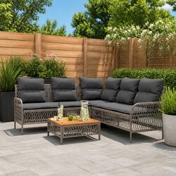 Specifications of 2 Piece Grey Rattan Garden Sofa Set