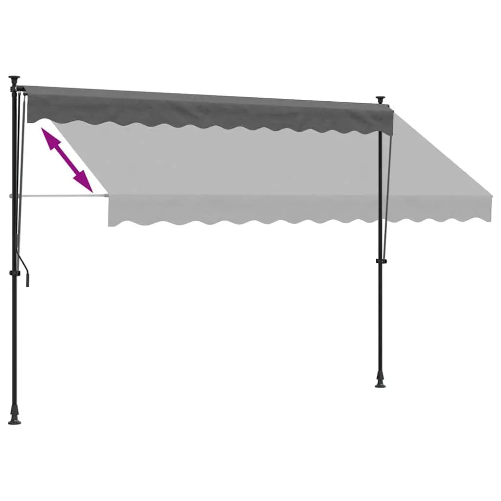Retractable Awning Patio Window Door Shade Steel Frame 300x150cm
