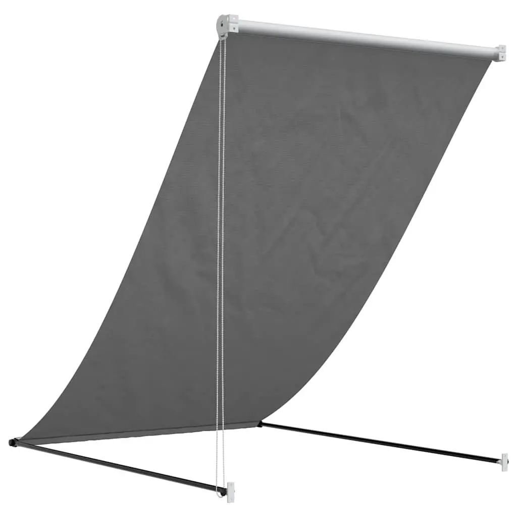 Retractable Awning Anthracite 100x150 cm Patio Shade Window Door Outdoor Garden