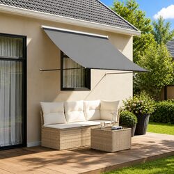 200x150cm Retractable Awning - Steel Frame & UV Resistant